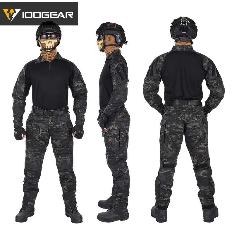 Pantalon Tactique IDOGEAR G3 – Multi-camo Avec Genouillères (Neuf, Homme, Coton/Polyester)