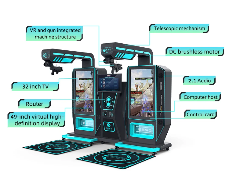 Coin Operated Games Arcade Machines 2 Multiplayers Gun Play Station Vr Super Spy for Game Center