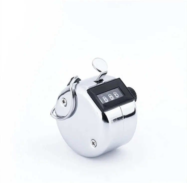 K1068 Four Digit Manual Counter Mechanical Counting Device by Hand Mechanical Clip New All Metal Manual Counter
