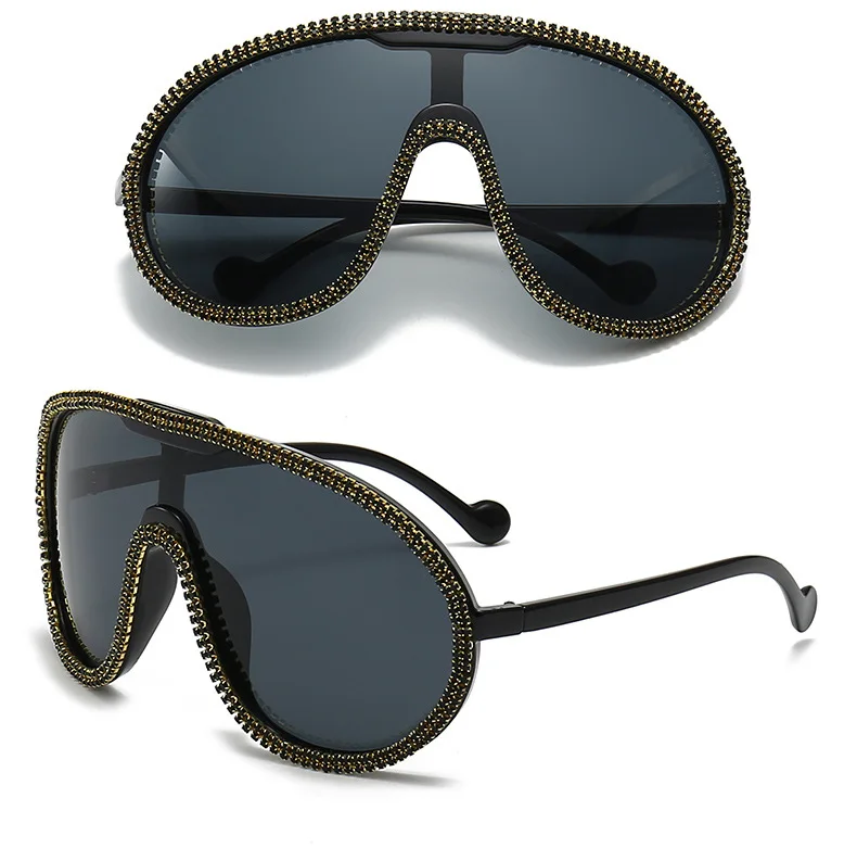 Yellow Oval Bulk Plastic Onepiece Lens High Quality Big Frame