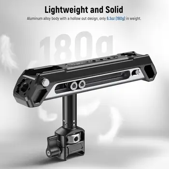 NEEWER 2 in 1 Top Handle/Side Handle, Camera Cage Video Rig Handle with 360 Rotatable NATO Rail Clamp, 1/4" Threads, Cold product image
