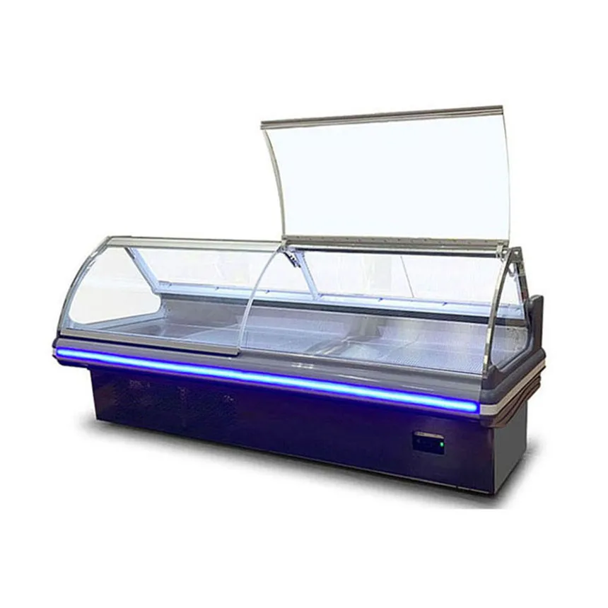 Counter Top Large Capacity Glass Cooked Deli Cold Food Storage Refrigerator Freezer