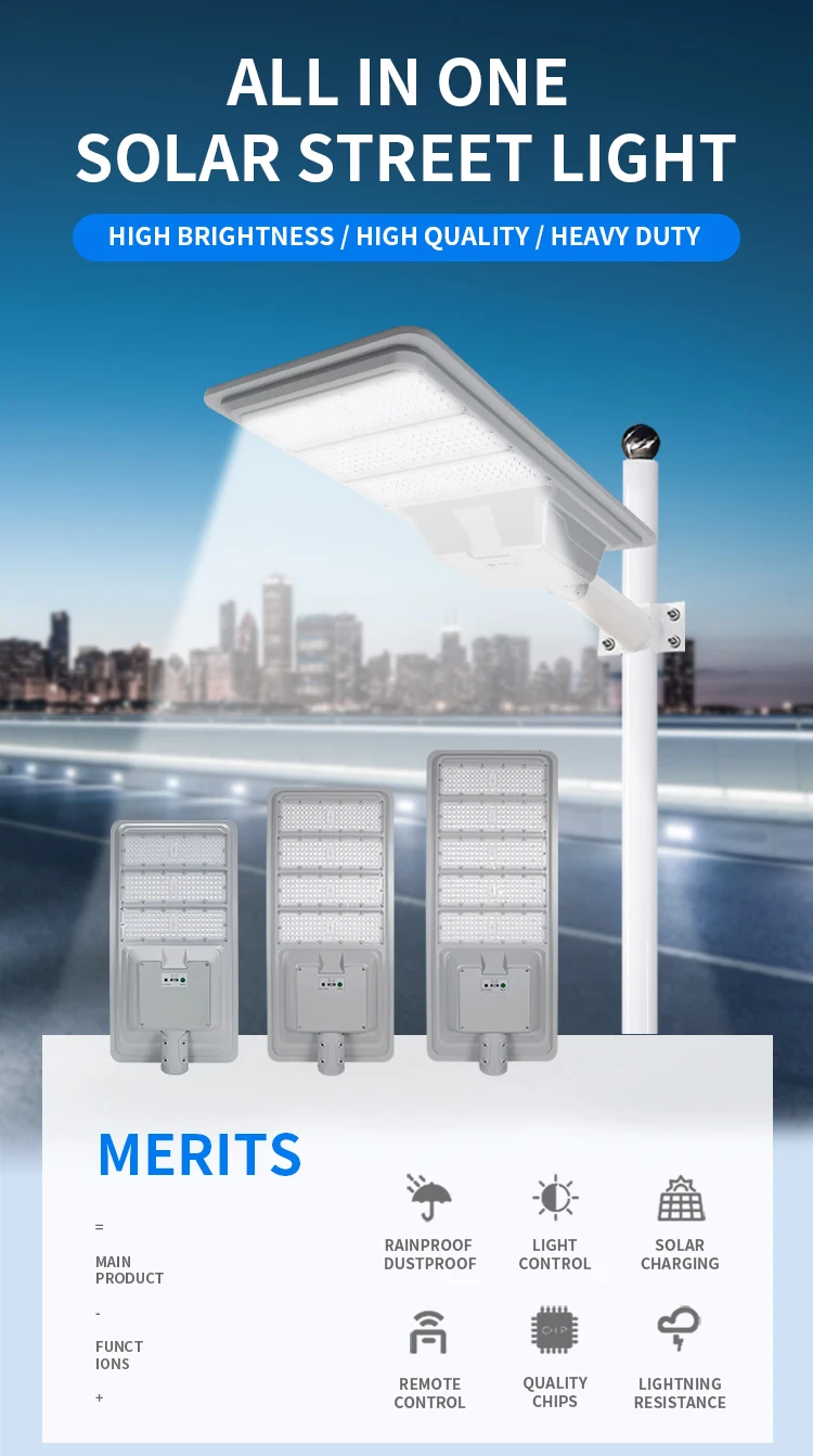 150M/W Integrated Solar Street Light High Powered 1000W 400W 300W