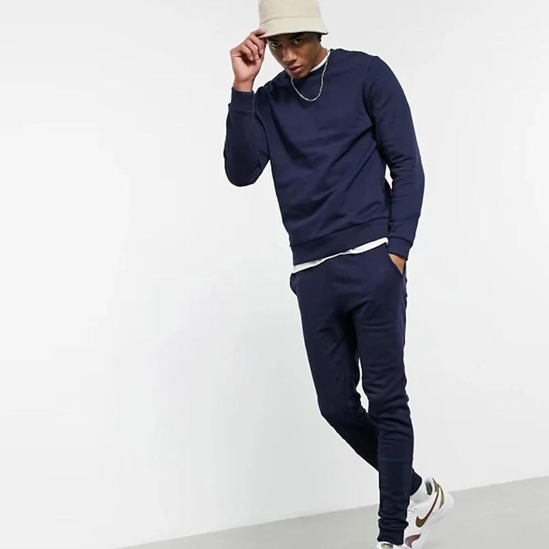 Polyester Solid Color Men Tracksuit 