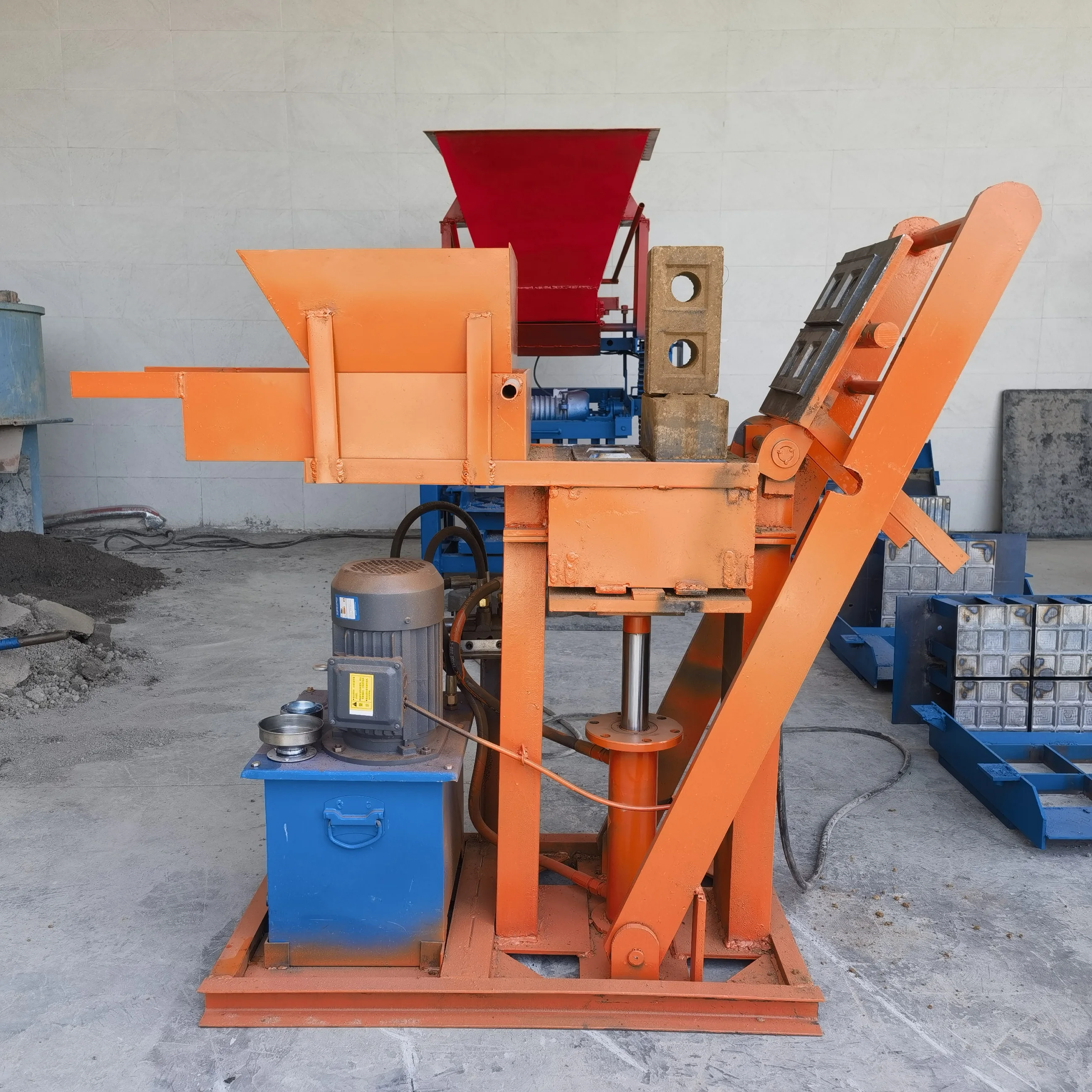 Logo Lego Solid Clay Robot Stack Compressed Erth Paver Laying Model Hydraulic Press Brick Making Semi Automatic Machine Price