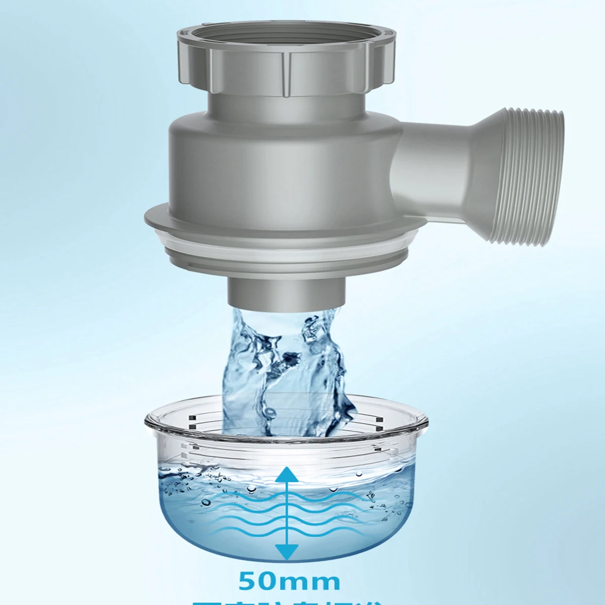 140mm sink drainer with switch control stainless steel  kitchen sink strainer plastic kitchen sink drain pipe-2