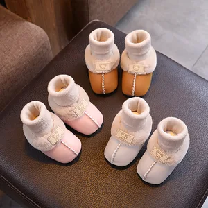 Wholesale Winter Warm Newborn Soft Sole Casual Baby Shoes Keep Flat Breathable Toddler Shoes Baby Boots