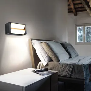 Vertak 12W LED Outdoor Waterproof Cube Wall Lamp Modern Adjustable Beam Angle up and Down Mounted Wall Light