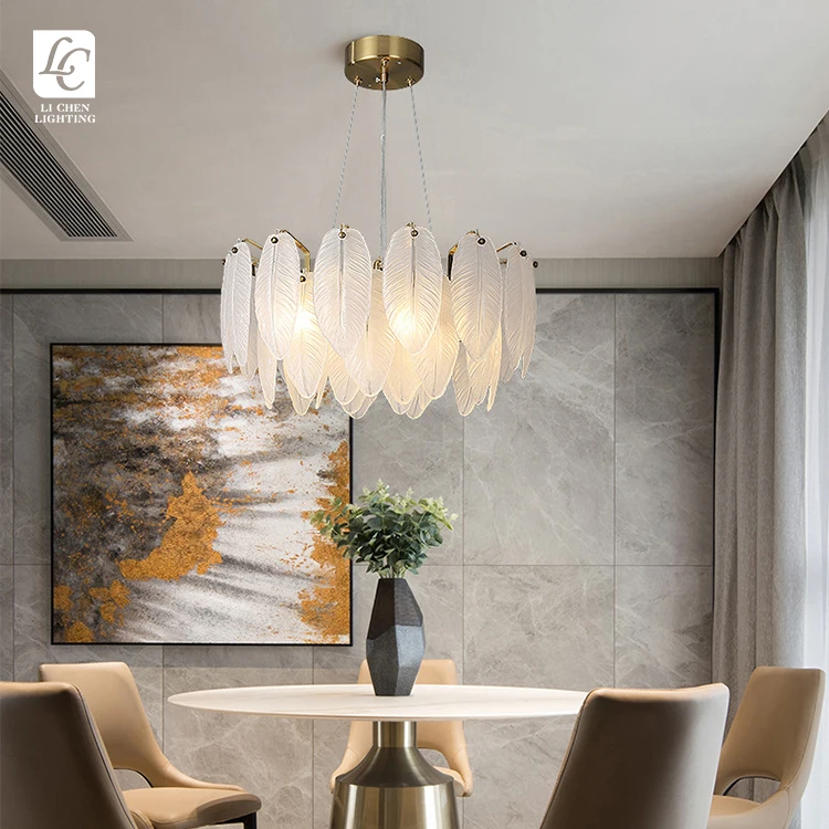 P0017 New Product Indoor Decoration Living Room Dining Room Glass Modern Chandelier Light