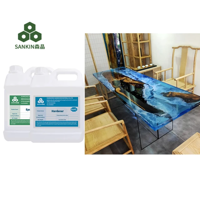 High gloss ab glue clear epoxy resin for home design wood furniture clear epoxy resin for river table