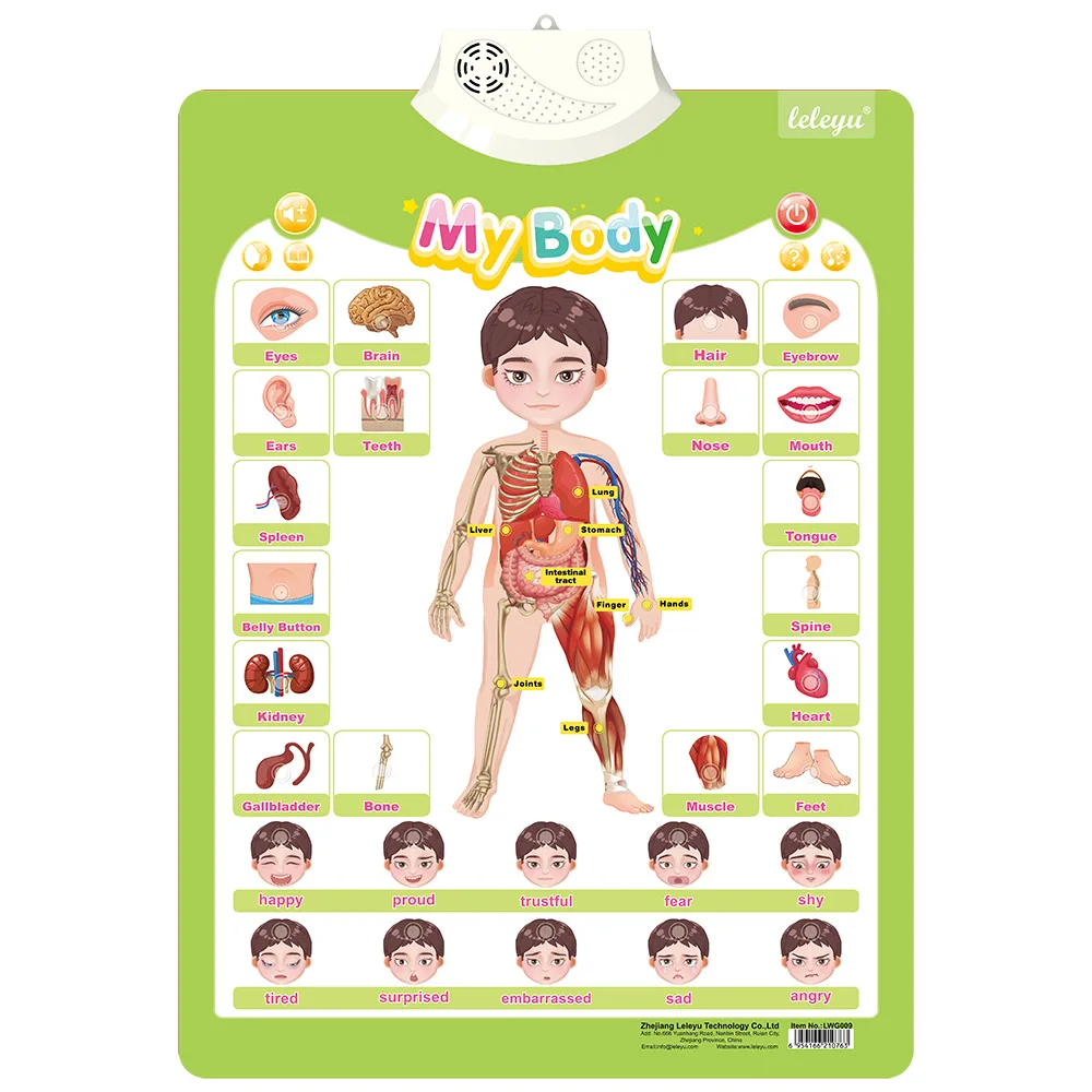 Alphabet Spelling Game ABC Learning Chart Sound Toy Talking Poster English Learning Toys for Kids