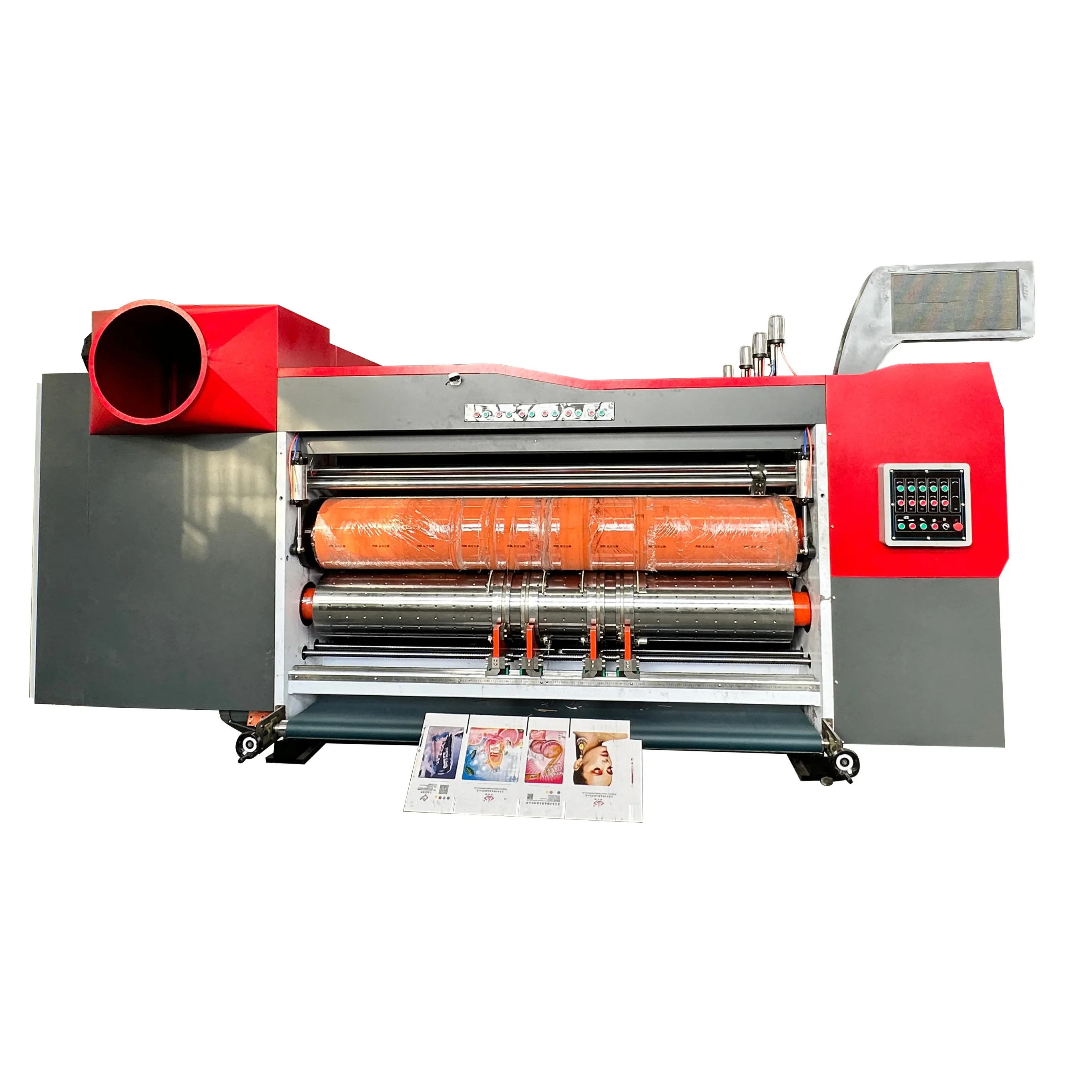 Carton box Making Automatic Flexo Folder Gluer Corrugated Cardboard Printing Rotary die Cutting Slotting Machine