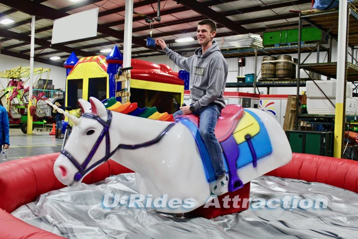 Inflatable Game Mechanical Unicon Ride Rodeo for Party Rental Amusement Park