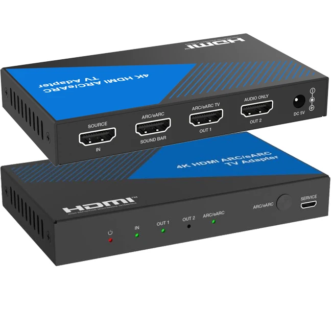 Amplifier Hdmi Speakers For Tv 18gbps HDMI ARC EARC Audio Adapter