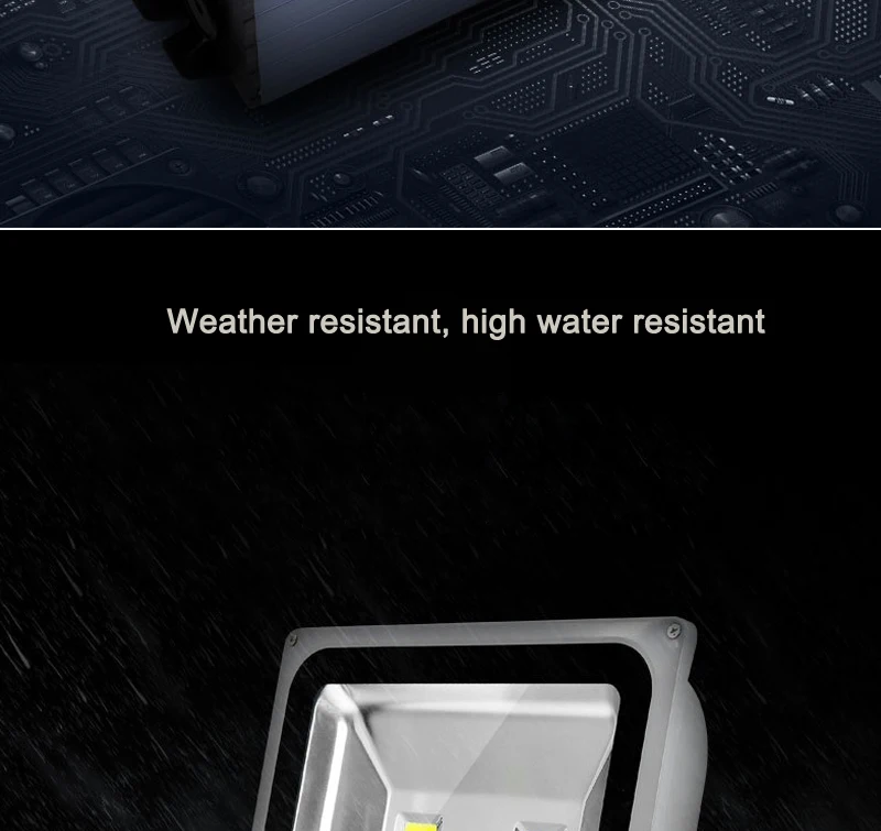 ไฟฟลัดไลท์ LED 30W 150W สีขาวหรี่แสงได้กันน้ำอลูมิเนียมกันระเบิดสำหรับไฟแนวนอน