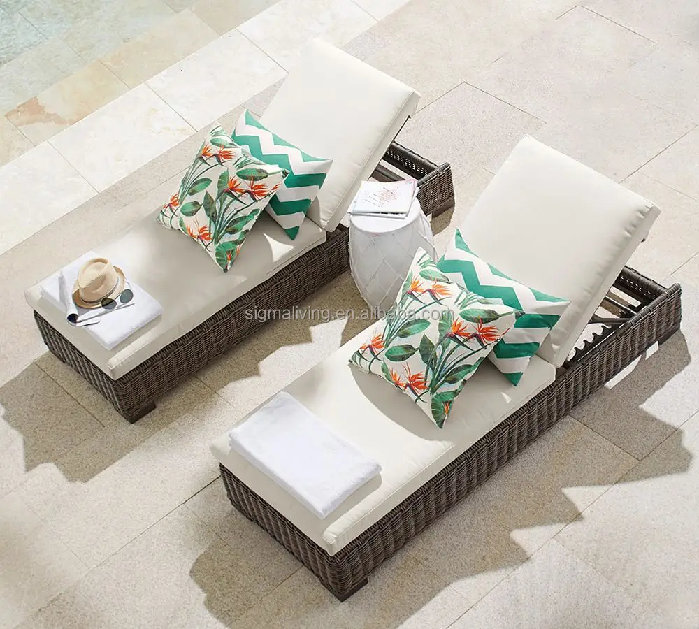 luxury rattan sofa lounge chairs outdoor furniture patio daybed garden sofa chair