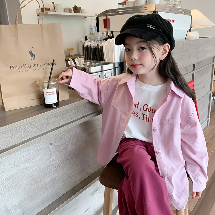 Arrivals Baby Boy Pink Ralph Lauren Shirt 2023 New Arrival Long