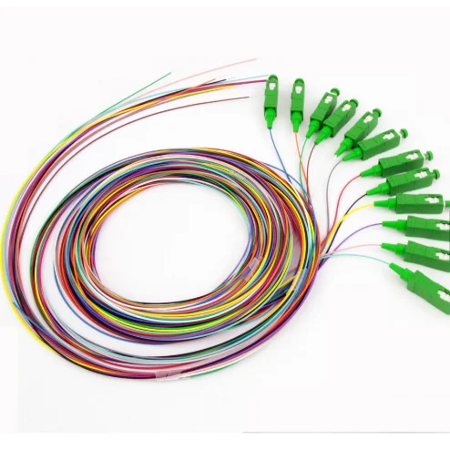 Ribbon Fiber Cable Sc/Apc 12 Core Pigtails 12 Color Fiber Optical Pigtail