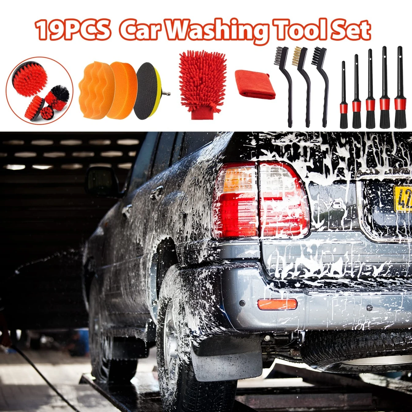 19pcs Car Wash Cleaning Kit Car Care Wash Tools Detailing Set Buy Car