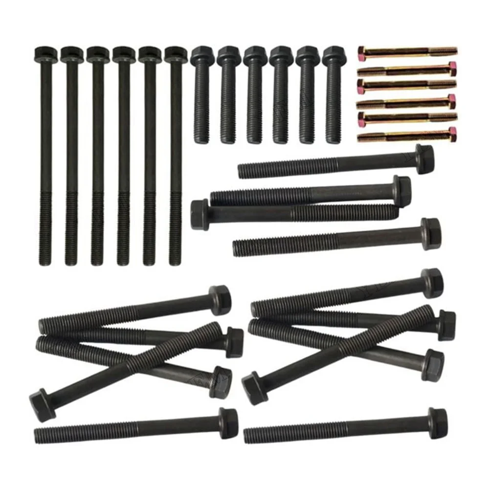 32 Pcs Cylinder Head Bolt Kit 3920781 3901221 3903939 3920779 for Dodge Ram 5.9 Engine 4B 4BT 6B 6BT 89-98 12V