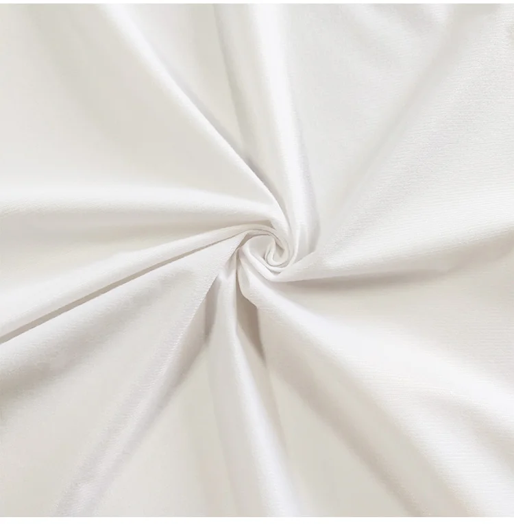 Bleached White Waterproof Tricot Fabrics Lightweight Cheap Waterproof