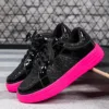 Glitter Black pink sole