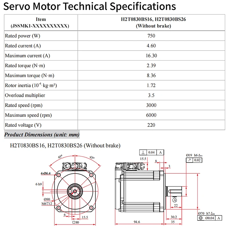 750W 220V 3000 rpm 2,4Nm servomotorsats för CNC-gravyrmaskin, 17-bitars 750W 220V 3000 rpm 2,4Nm servomotorsats för CNC-gravyrmaskin, 17-bitars