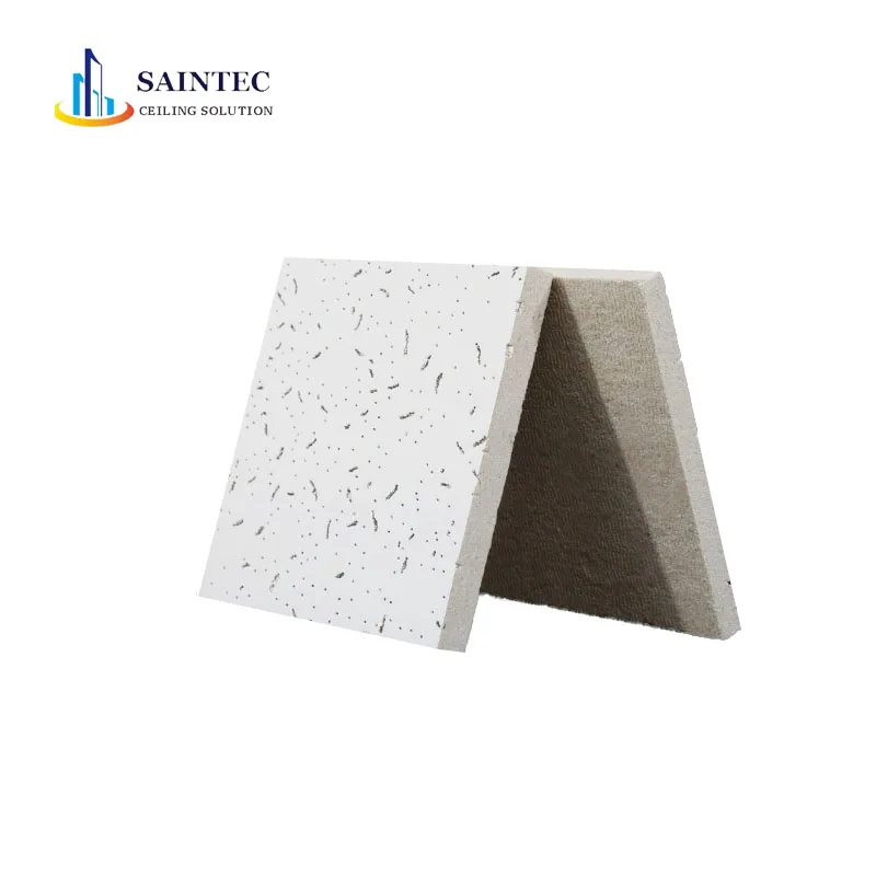 Modern Design Acoustic Mineral Fiber Square Ceiling Tiles Regular Edge Soundproof Waterproof Fireproof for Hotel Use