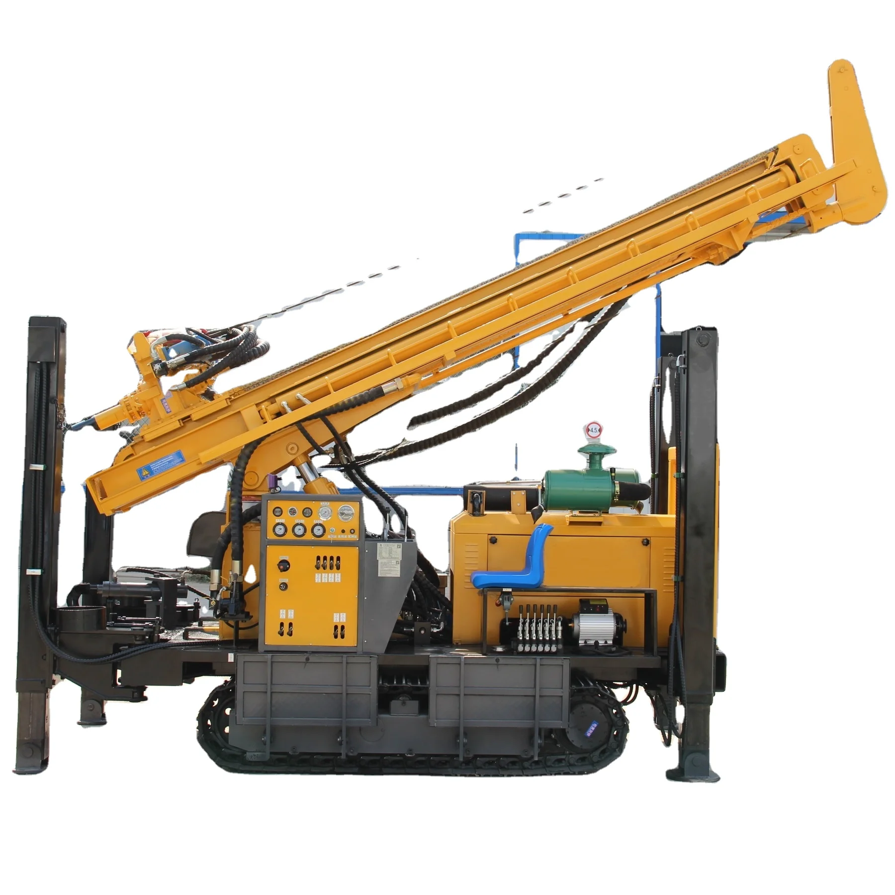 
 KW300C water well bore hole drilling rig work with air compressor drilling and mud pump drilling
