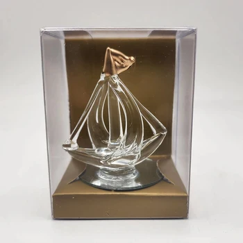 New Christmas gift small and exquisite glass sailing boat display box Mother's Day Valentine's Day Father's Day wedding gift