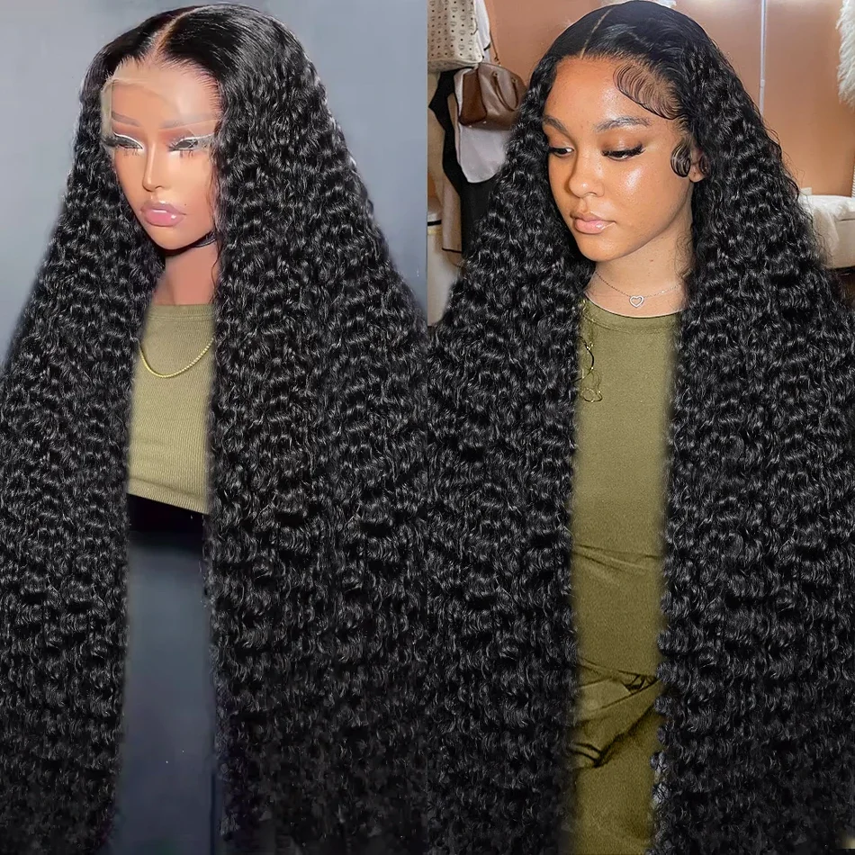 250 Dichte Deep Wave Lace Frontal Perücken Brasilianische Curly Water Wave Lace Front Perücke Verschluss Perücken für Frauen_voghion.com