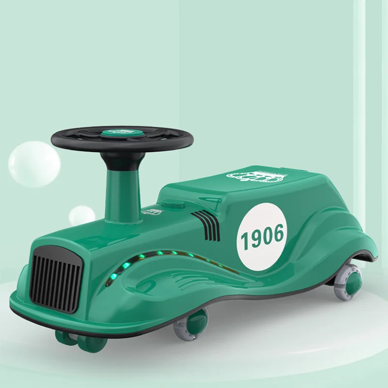 Plastic Light Toy Hand Swing Kids Ride On Car With Music For Baby Ride