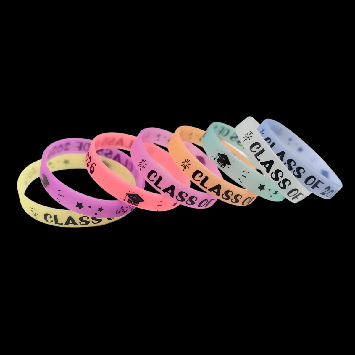 Elitecran Bracelet de Motivation en Silicone - 20 Pièces Caoutchouc Inspirants et D'inspiration en Couleurs pour Adultes Étudiants Fête d' Anniversaire