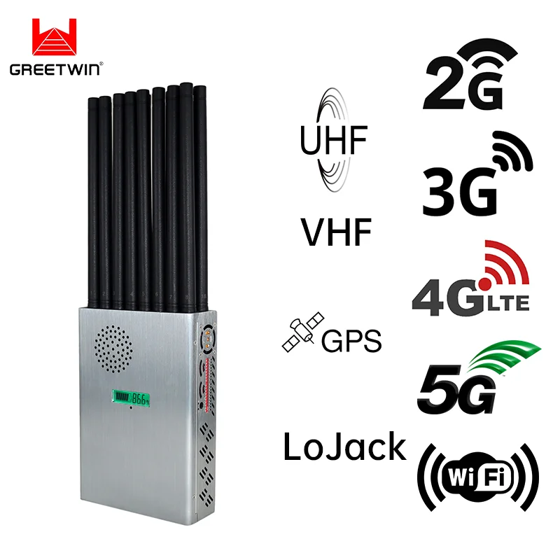 Greetwin Портативный 18 каналов GSM CDMA LTE 3G 4G 5G WIFI GPS Lojack
