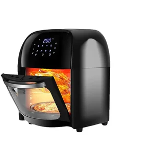 New Model 12L Single Basket Electric Air Fryer Household Digital Smart with Visible Window Square Plastic 1 Year Warranty