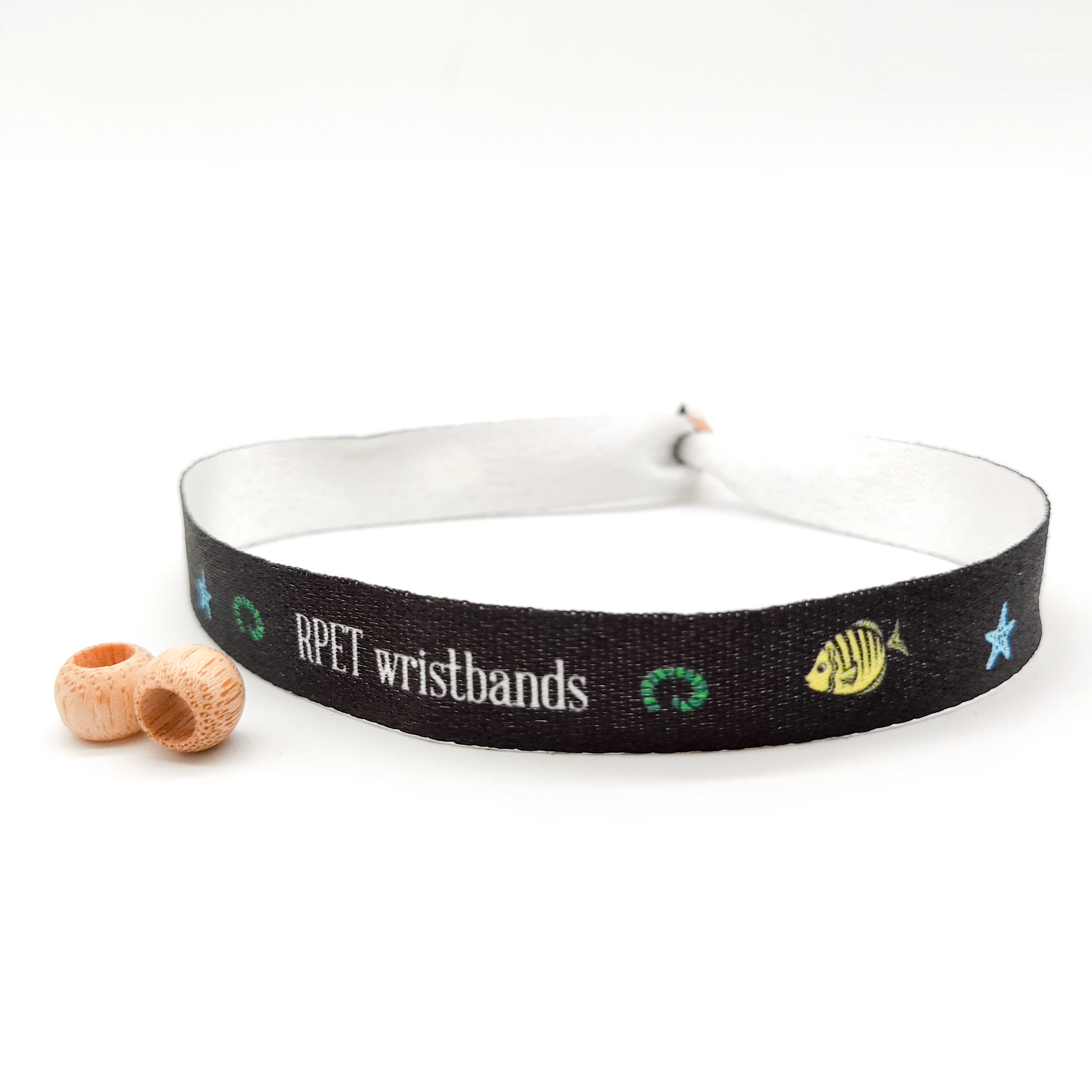 product promotional eco friendly adjustable plastic clip event party bracelet custom festival fabric woven wristbands-1