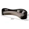 Divano 180 cm - Spazio nero - Grigio premium - Resistente ai graffi dei gatti