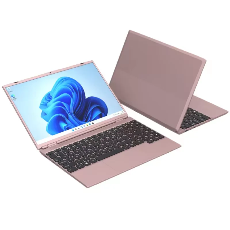 New 14 Inch Pink Silver Ladies Intel Celeron N5095 Slight With 180