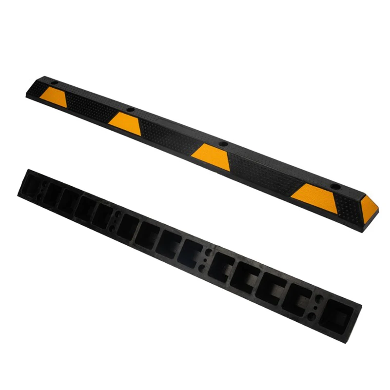 Wholesale Durable 183CM Rubber Car Wheel Stop Parking Lot Rubber Block Parking Stopper Wheel Chocks