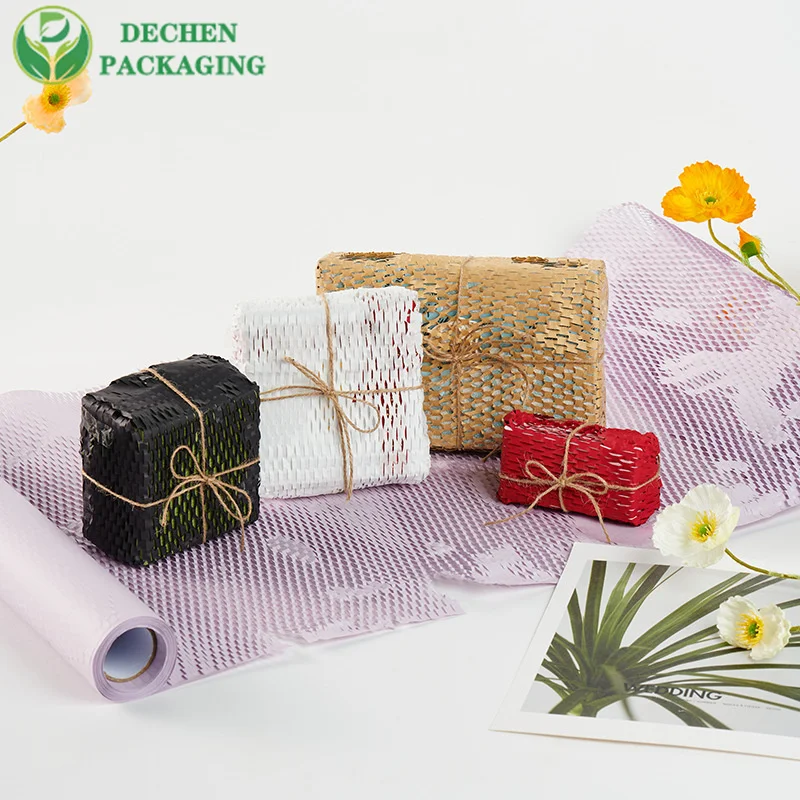 Cojín de aire papel panal de miel papel de embalaje marrón