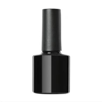 8ml Stock Empty glass nail polish bottle for sample small low MOQ Black material glass anti-light 8ml UV Gel nail Polish Bottle
