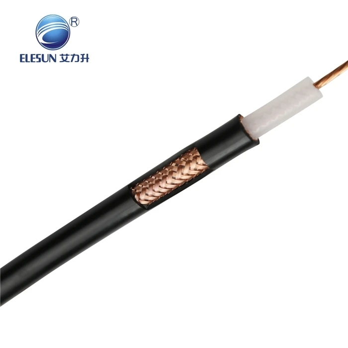 RG59 Solid PE Insulation Double Braiding Shield Coaxial Cable