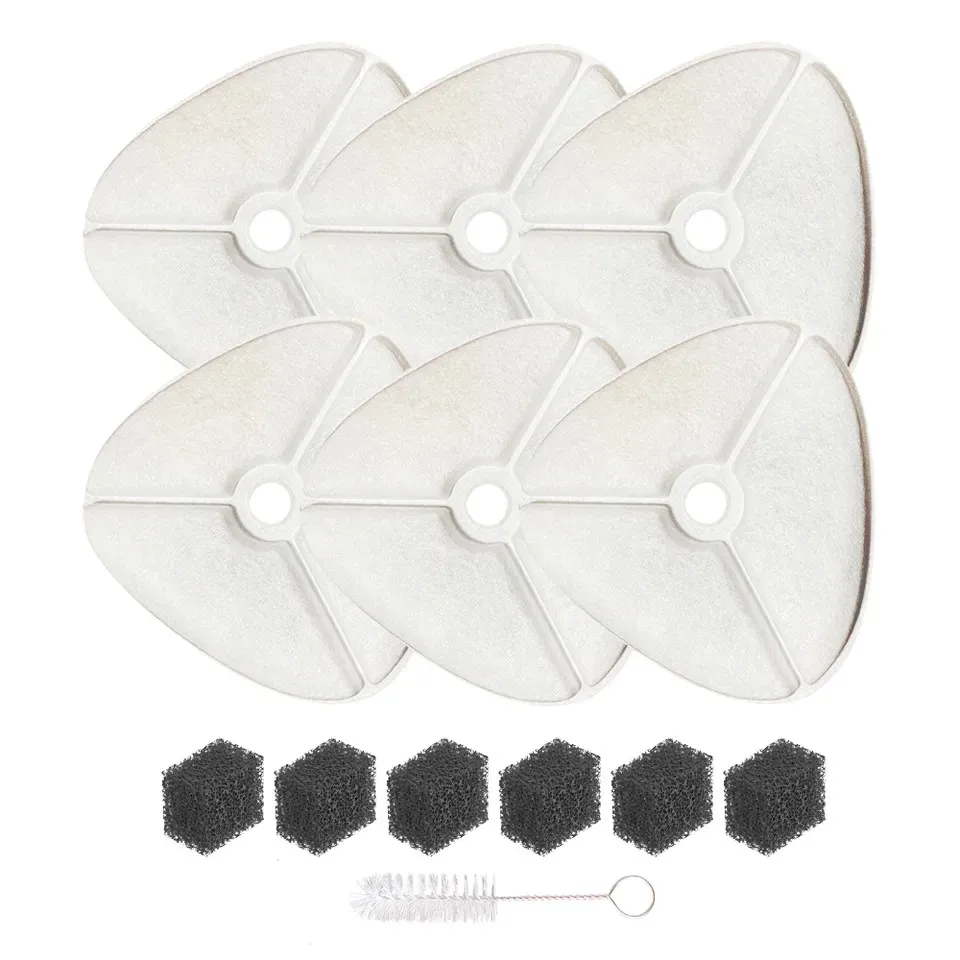 Petrust 6 Pack Filters for Ultra Quiet Pet Water Fountain Replacement Filters for Cat Water Fountain