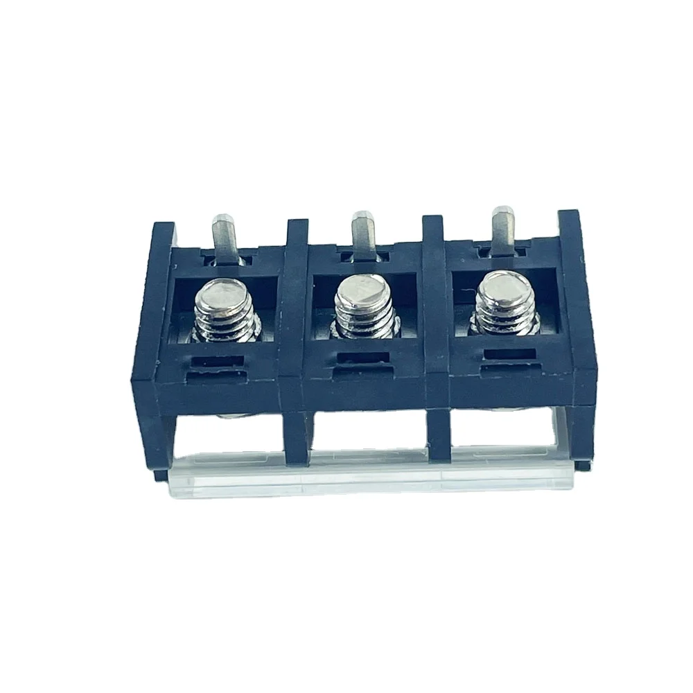 300v 30a Barrier Screw Pcb Terminal Block Pitch 9.5mm Connector With Cover Barrier Terminal