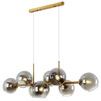 Nordic modern living room glass ball chandelier chandelier