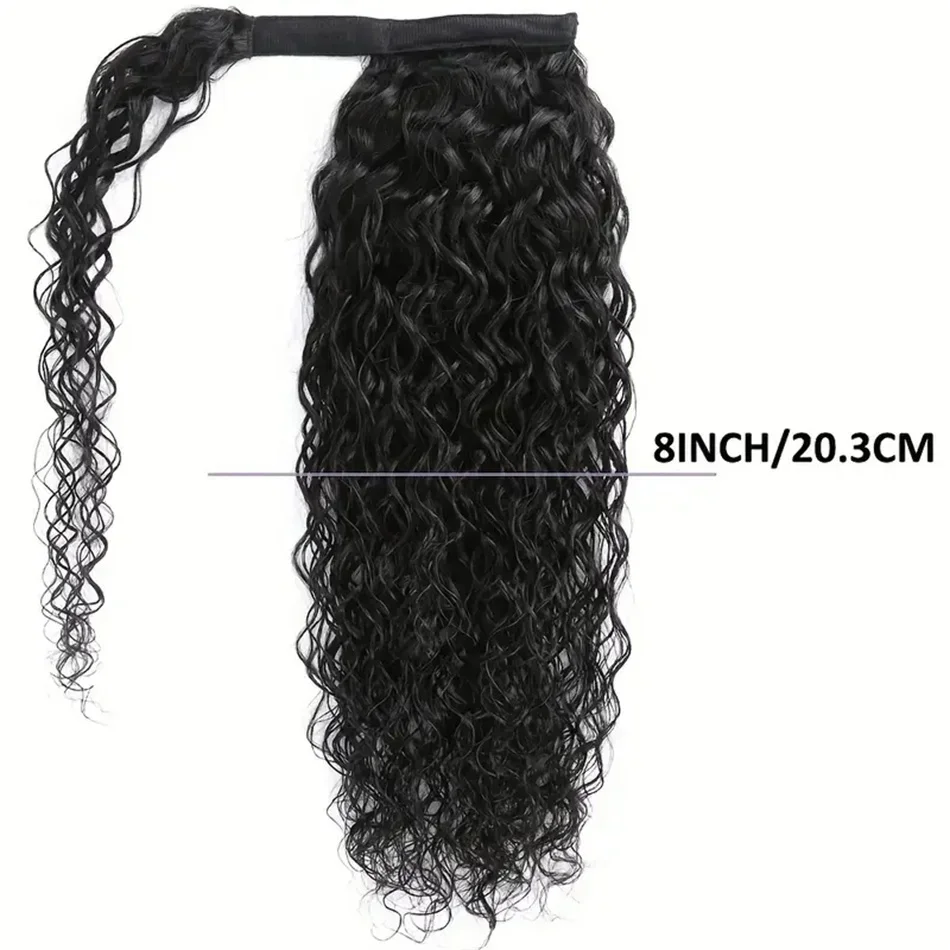 Water Wave Clip In Hair Extensions Natural Black Color Human Hair For Women Brazilian Hair 8-32 Inch Remy_voghion.com