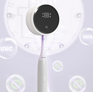 Single Portable Mini Automatic UVC UVA Toothbrush Sterilizer Cordless 1000mAh Battery Multi-Purpose Teeth Whitening Accessory