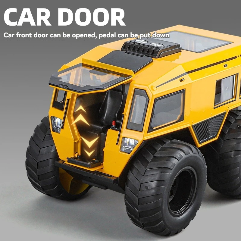 Diecast Model Car 1:24 Russian SHERP All-terrain explorer with Sound and Light Pullback Door Open Decorate Metal Car Mode