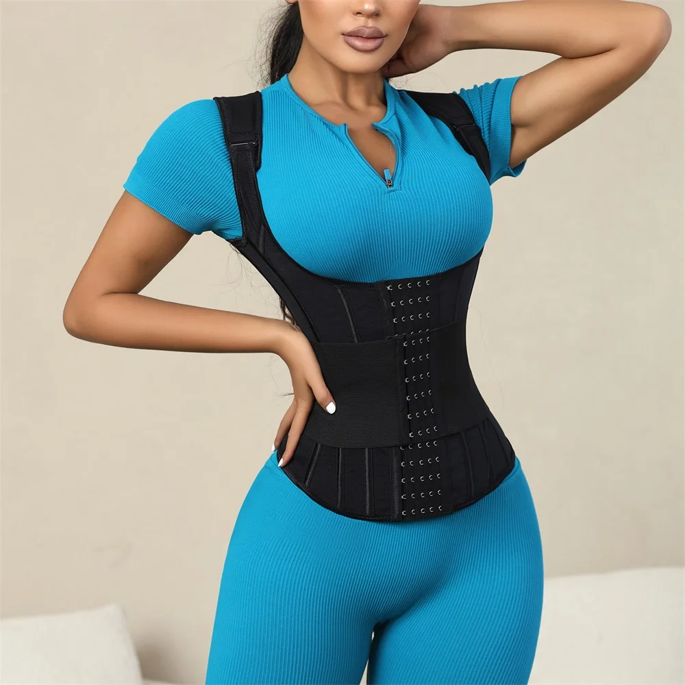 15 Steel Bone Extreme Tummy Control Shapewea Girdle Women'S Corset Entrenador De Cintura Latex Waist Trainer Korset Body Shaper details