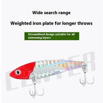 Longya VIB Lure Bait Shiny Metal VIB Blood Groove Hook for Saltwater Fish Pike 15g for Long-Cast Sea Freshwater Bass Fishing – Metal Jig – view 5